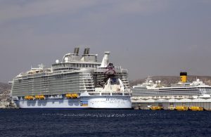 Harmony of the Seas docked in Marseille, France.